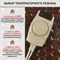 Турмалиновый тепловой мат PLANTA PL-CANVAS1, 102 камня, 2 полусферы, массаж, нагрев до 70