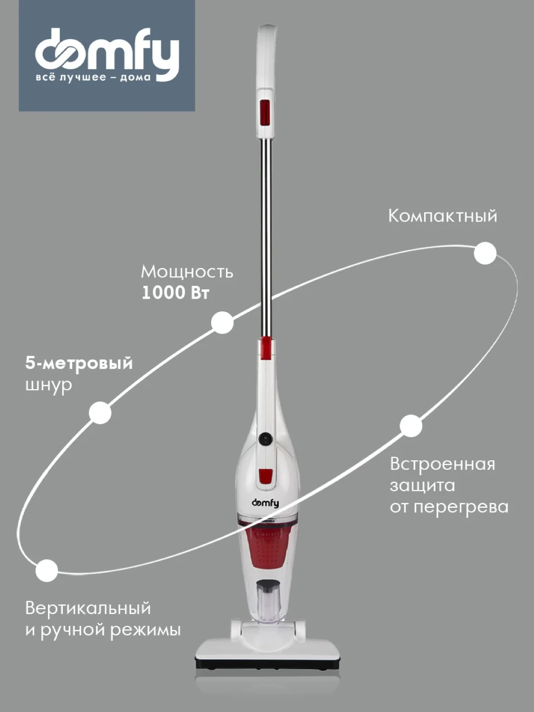 Ручной пылесос (handstick) DOMFY DSC-VC301 1000Вт
