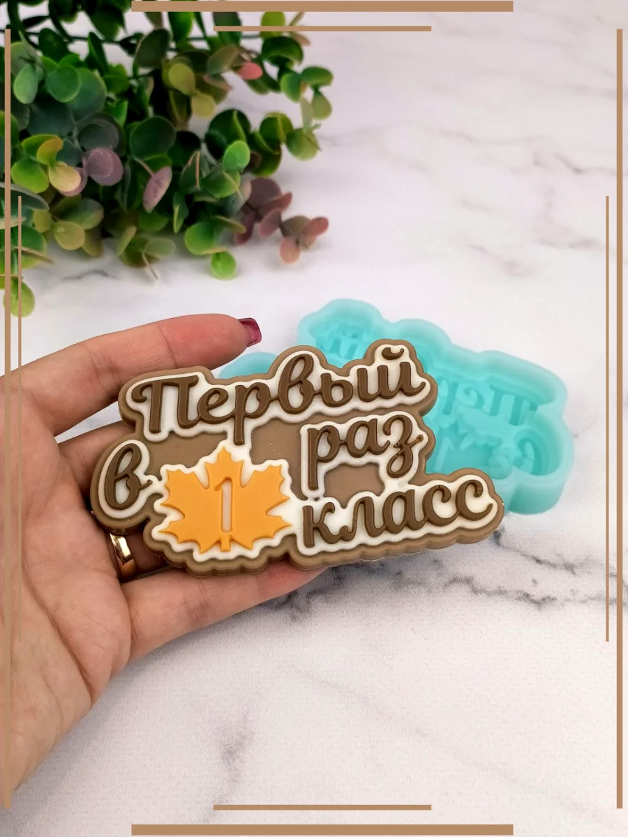 Силиконовая форма-молд "Первый раз в 1 класс"