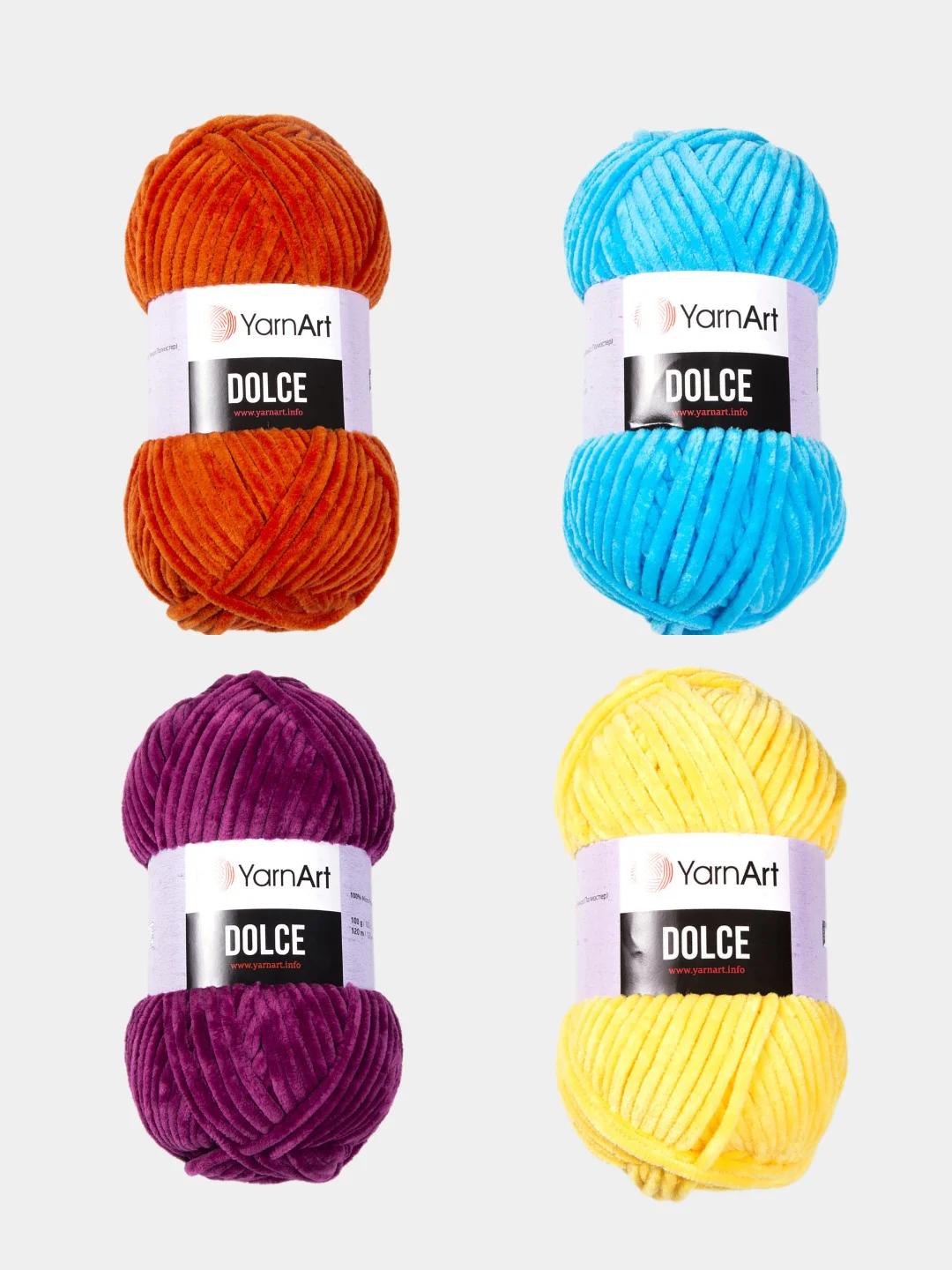 Фиолетовый пряжа плюшевая YarnArt Dolce (ЯрнАрт Дольче)