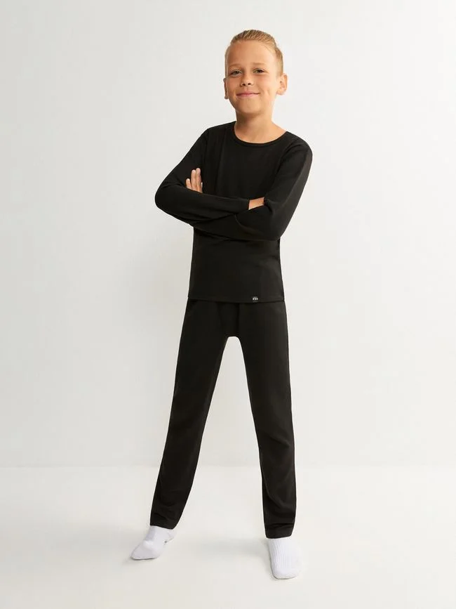 Черный комплект детский спортивный Acoola Centavrel Thermowear, черный