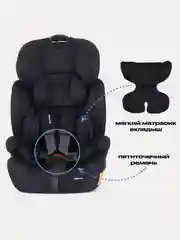 Черный автокресло MOWBaby Runner, группа 1-2-3, 9-36 кг