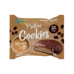 Печенье Solvie "Protein cookies" протеиновое "Мокка-Латте", 35% белка, без сахара, 60г