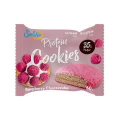 Печенье Solvie "Protein cookies" протеиновое "Малиновый чизкейк", 35% белка, 60г