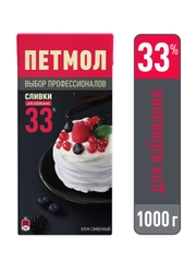 Сливки Петмол ультрапастеризованные 33% 1л