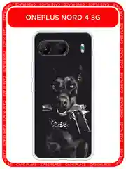 Серый металлик чехол на OnePlus Nord 4 5G / Ван Плас Норд 4 5G прозрачный, с принтом, защита камеры