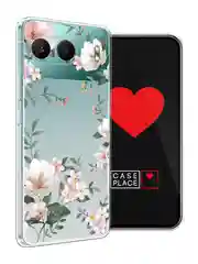 Пастельно-коралловый чехол на OnePlus Nord 4 5G / Ван Плас Норд 4 5G прозрачный, с принтом, защита камеры