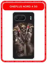 Оливковый чехол на OnePlus Nord 4 5G / Ван Плас Норд 4 5G прозрачный, с принтом, защита камеры