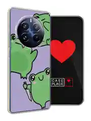 Лавандовый чехол на Realme 12 Pro / Реалми 12 Про прозрачный, с рисунком