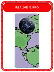 Лавандовый чехол на Realme 12 Pro / Реалми 12 Про прозрачный, с рисунком