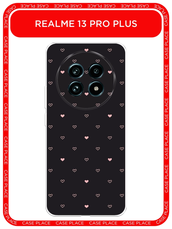 Чехол на Realme 13 Pro+/13 Pro/Реалми 13 Про+/13 Про прозрачный, с принтом