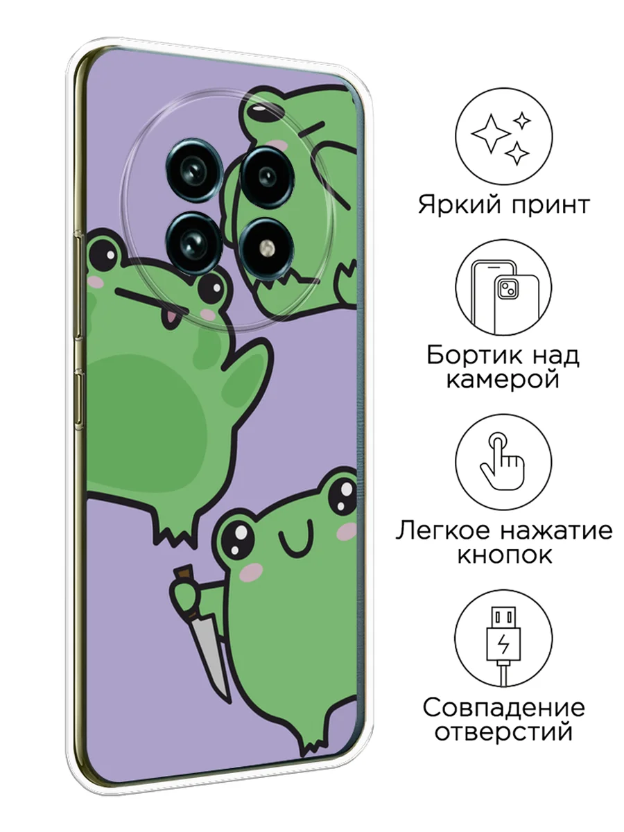 Лавандовый чехол на Realme 13 Pro+/13 Pro/Реалми 13 Про+/13 Про прозрачный, с принтом