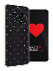 Черный чехол на Realme 13 Pro+/13 Pro/Реалми 13 Про+/13 Про прозрачный, с принтом