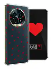 Коралловый меланж чехол на Realme 13 Pro+/13 Pro/Реалми 13 Про+/13 Про прозрачный, с принтом