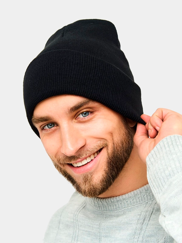 Шапка мужская, утепленная, с отворотом