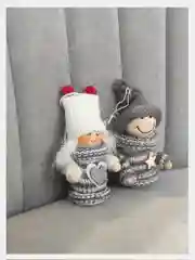 Серый металлик елочная игрушка новогодняя, ёлочное украшение, подвеска, деревянная игрушка 2 шт