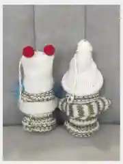 Мятный елочная игрушка новогодняя, ёлочное украшение, подвеска, деревянная игрушка 2 шт