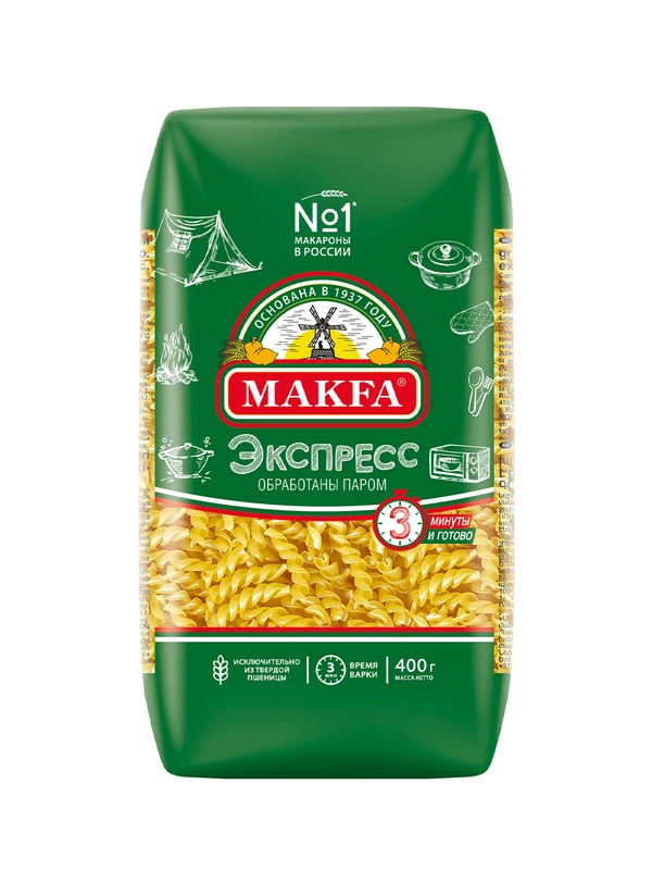 Макаронные изделия MAKFA Спиральки-экспресс, 400 г