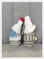 Мятный елочная игрушка новогодняя, ёлочное украшение, подвеска, деревянная игрушка 2 шт