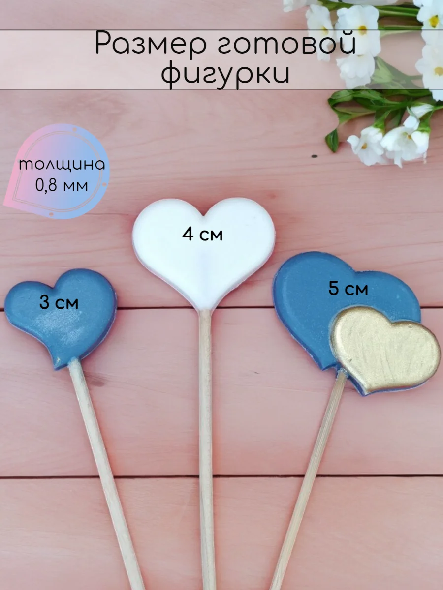 Силиконовая форма "Сердечко" для шоколада