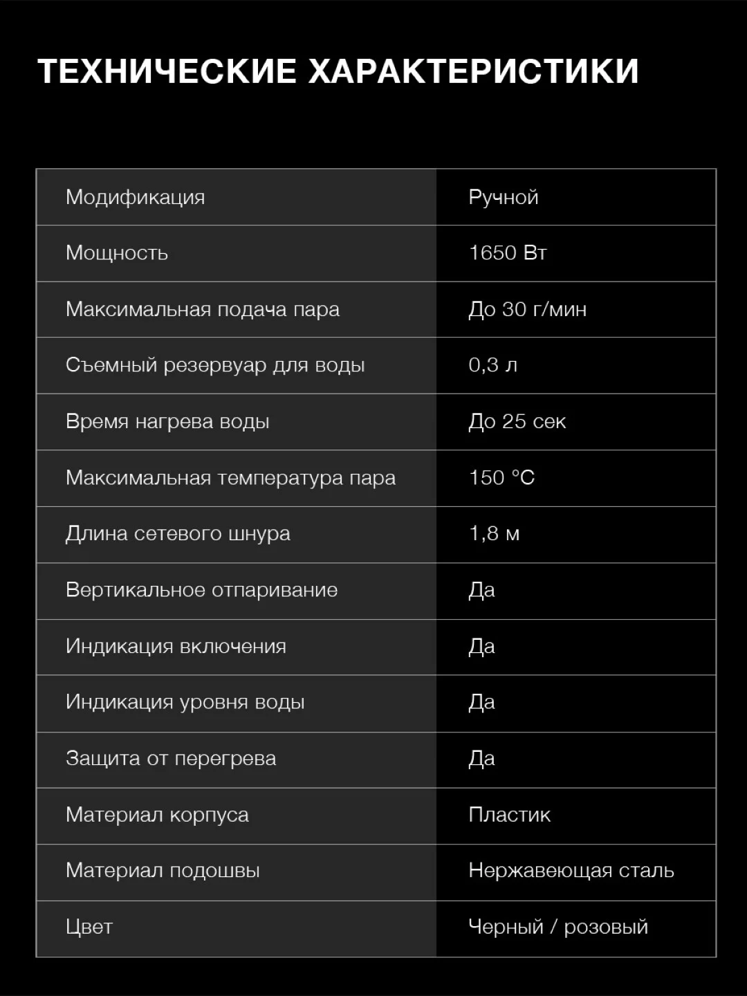 Отпариватель ручной Hyundai H-HS02127, черный / розовый