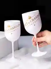 Белый небьющиеся многоразовые пластиковые бокалы
