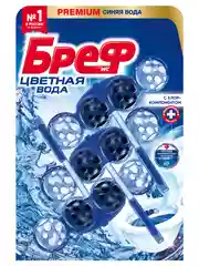 Туалетный блок Бреф Color Aktiv "С хлор-компонентом", 3 х 50 г