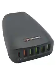 Белый сетевое зарядное устройство MRMPW H5013 65W, 5 x USB, 1 x Type-C, PD20W