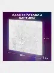 Раскраска-картина антистресс по номерам, цифрам 40х50 см, Остров Сокровищ "Пионы", 662898