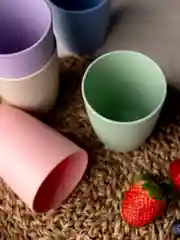 Разноцветный экостаканы многоразовые из пшеницы