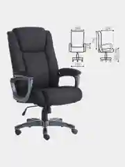 Кресло офисное BRABIX PREMIUM Solid HD-005, НАГРУЗКА до 180 кг, ткань, черное, 531822