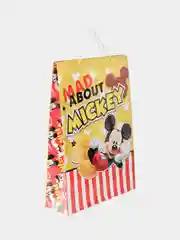 Mickey Mouse. Пакет подарочный большой (желтый с паттерном), 330*455*100 мм