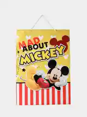 Mickey Mouse. Пакет подарочный большой (желтый с паттерном), 330*455*100 мм