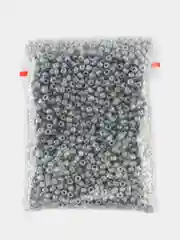 Серый меланж бисер стеклянный 10/0, 2.3 мм, разноразмерный, мелкий