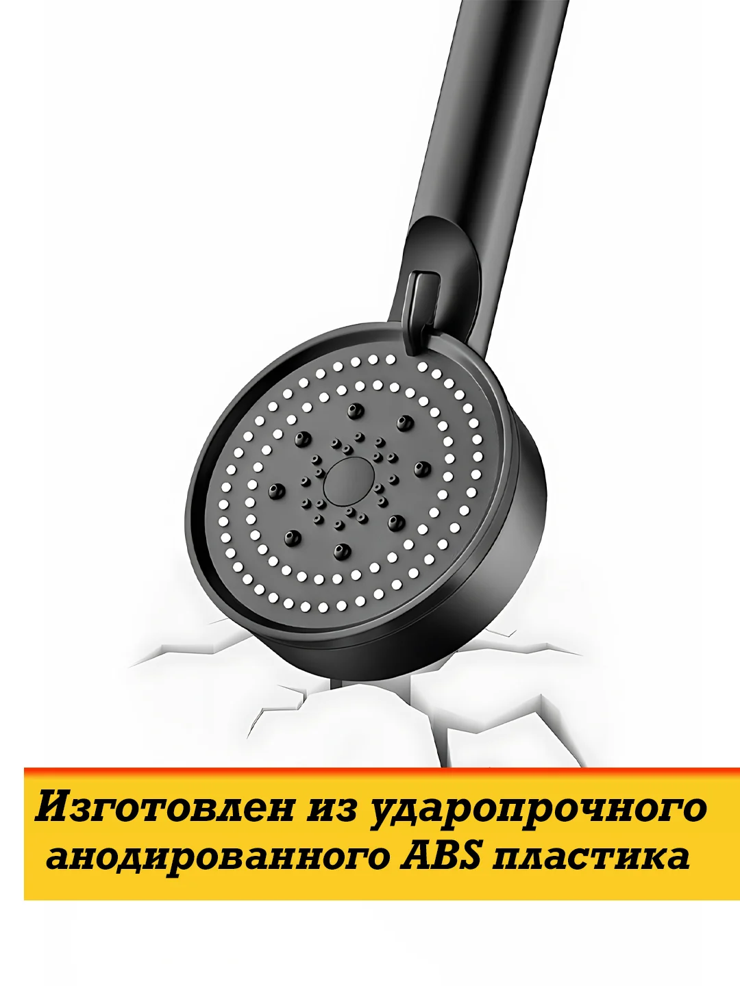 Хром лейка для душа 5 режимов со шлангом массажная, душевая лейка водосберегающая, серебристая