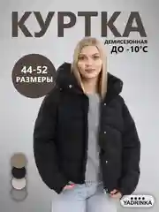 Черный куртка женская, осенняя, весенняя, зимняя, демисезонная с капюшоном