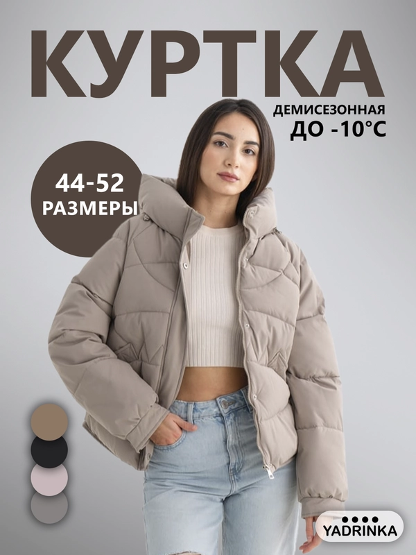 Куртка женская, осенняя, весенняя, зимняя, демисезонная с капюшоном