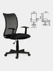 Кресло BRABIX Spring MG-307, с подлокотниками, черное TW, 531406