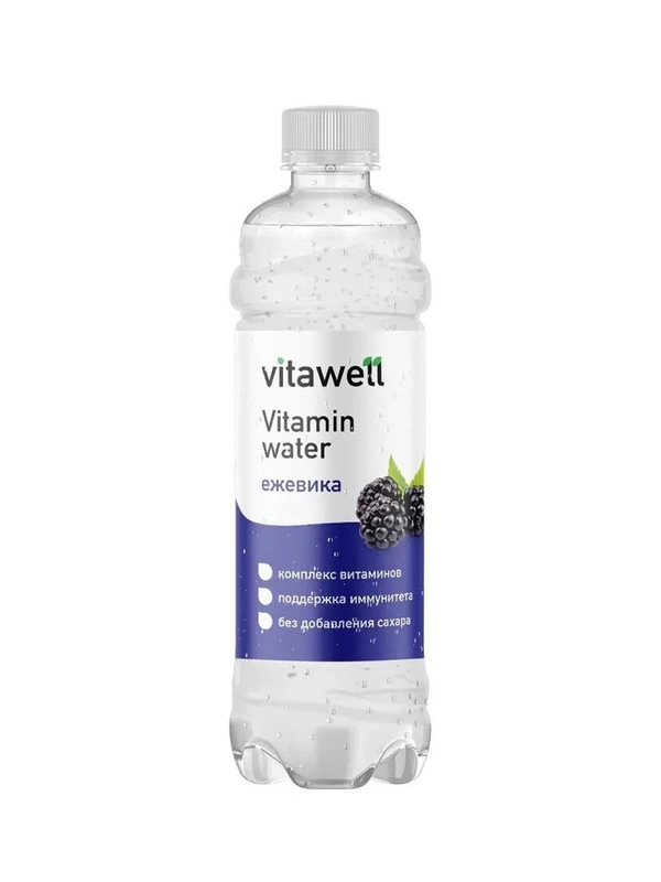 Напиток безалкогольный слабогазированный Fitness Food Factory "Vitawell", ежевика, 500мл