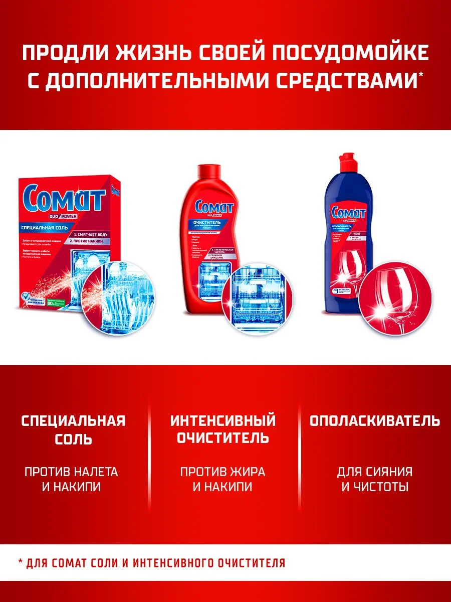 Таблетки для посудомоечной машины Сомат Голд, 70 таблеток