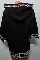 Черный футболка женская с капюшоном.Ткань-трикотаж-хлопок