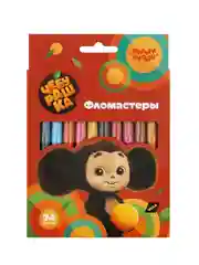 Фломастеры Мульти-Пульти "Чебурашка", 24цв., смываемые, картон, европодвес