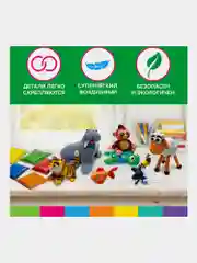 Пластилин легкий мягкий воздушный застывающий для детей 36 штук Brauberg Kids