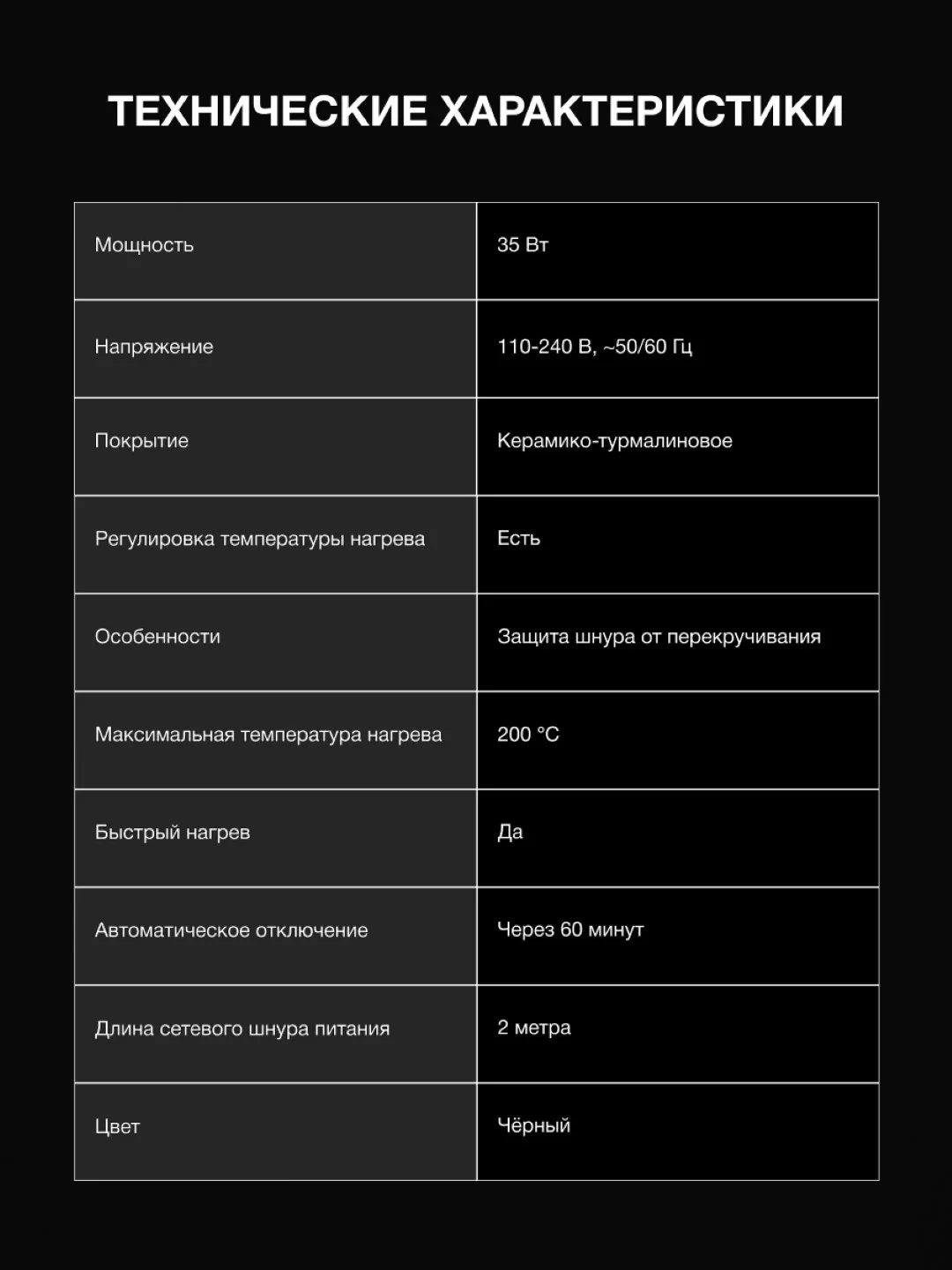 Выпрямитель для волос Hyundai H-HS1270, черный