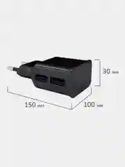 Зарядное устройство сетевое (220 В) Red Line Nt-2a, 2 порта USB, выходной ток 2,1 А 453427