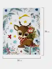Наклейки на окно, новогодние, многоразовые, декор на новый год, Золотая Сказка
