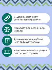 Мешки для мусора с завязками Jundo Strong bag Синий, 35 литров, 10 шт