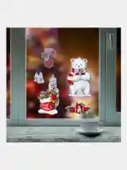 Наклейка для окон многоразовая 30*38см "В снежном лесу", 4 дизайна ассорти, Золотая Сказка, 591926