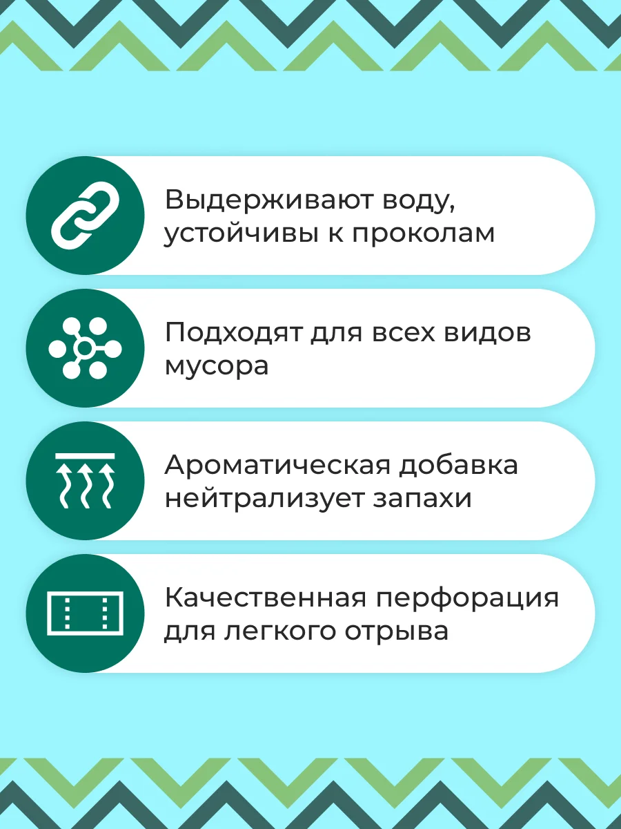 Мешки для мусора без завязок Jundo Strong bag Голубой, 35 литров, 20 шт