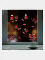 Наклейки на окно новогодние многоразовые, декор на новый год, Золотая Сказка, 591921